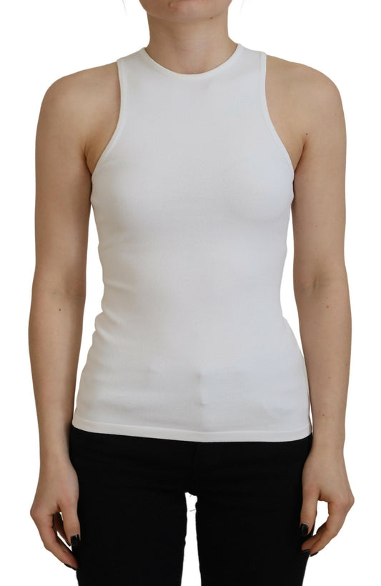 White tank top on woman's torso
