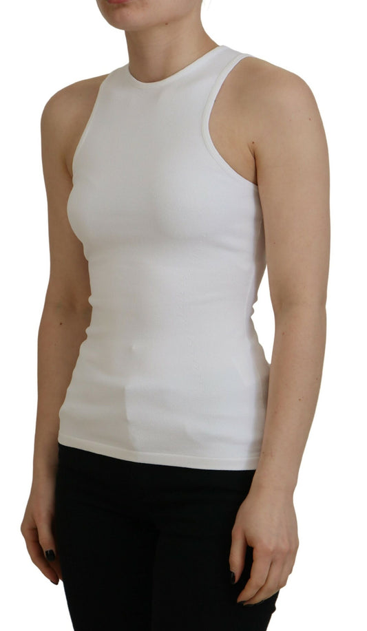 White tank top on woman's torso