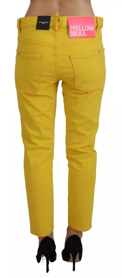Yellow pants on a mannequin