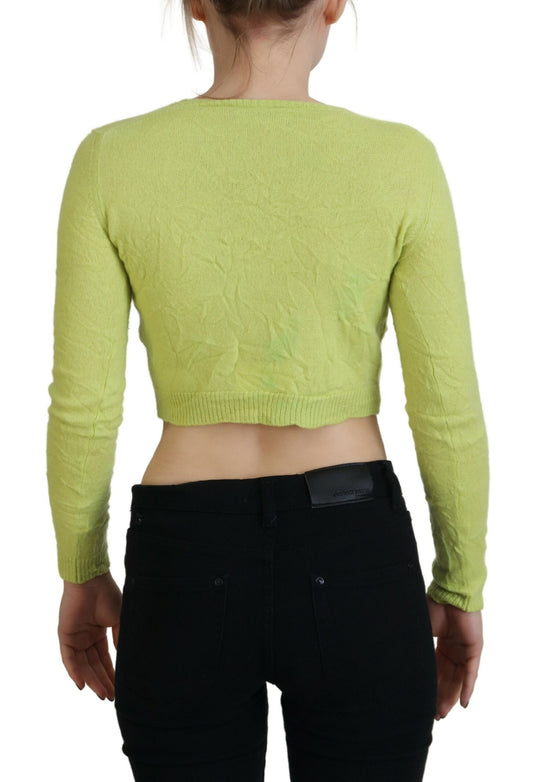 Yellow sweater worn by woman