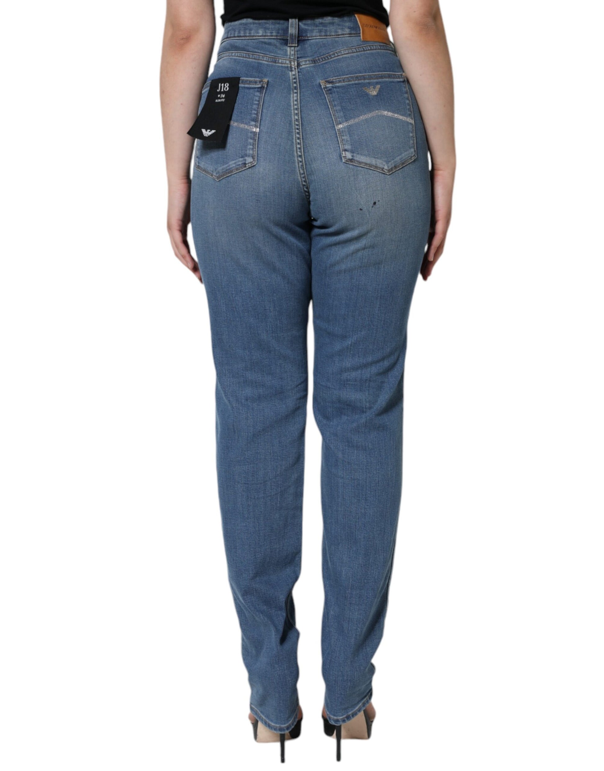 Pair of blue jeans on a mannequin