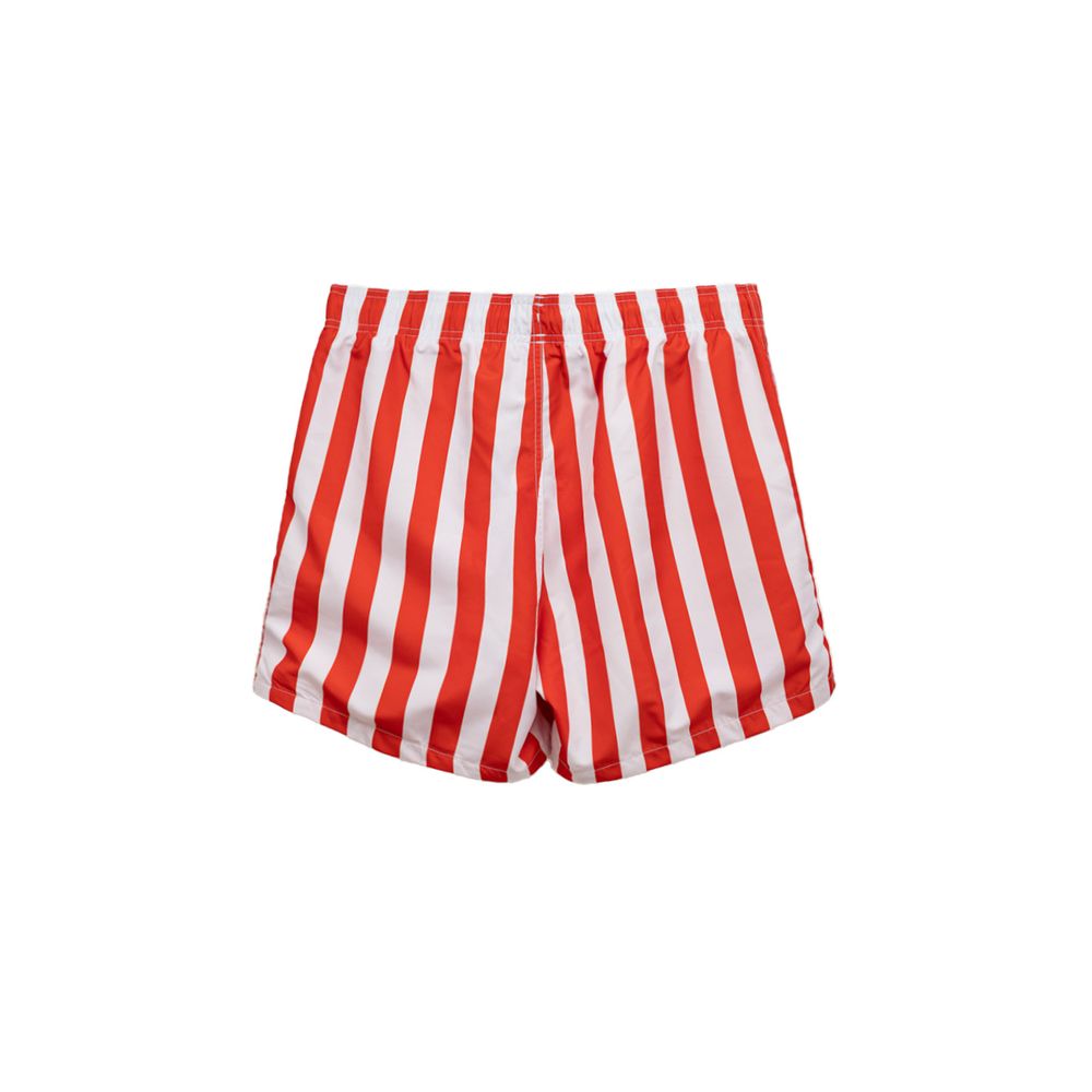 Red and white striped shorts