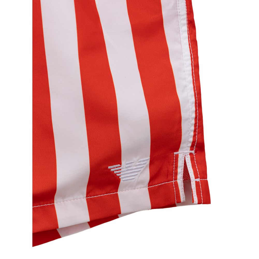 Red and white striped shorts