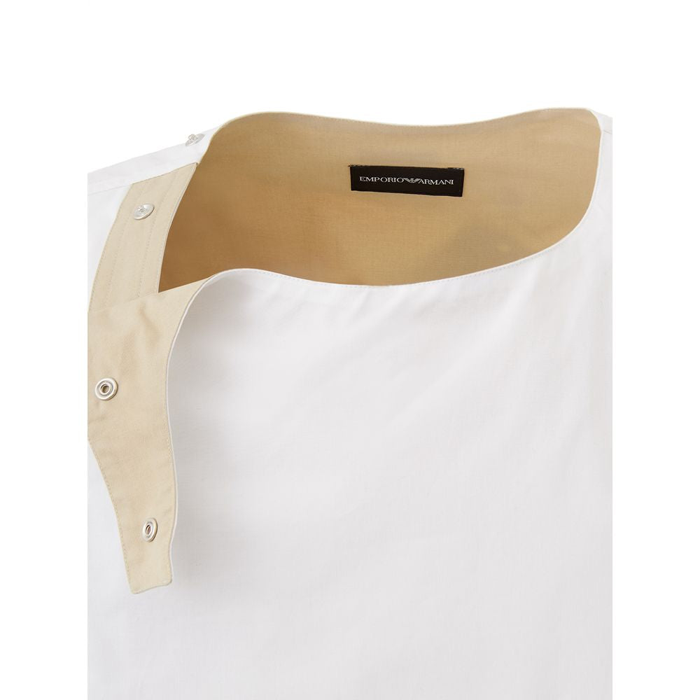 Tan collar on white shirt