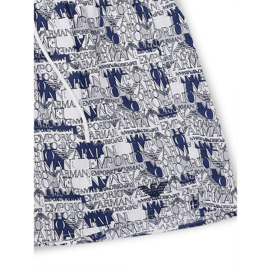 Blue patterned swim trunks