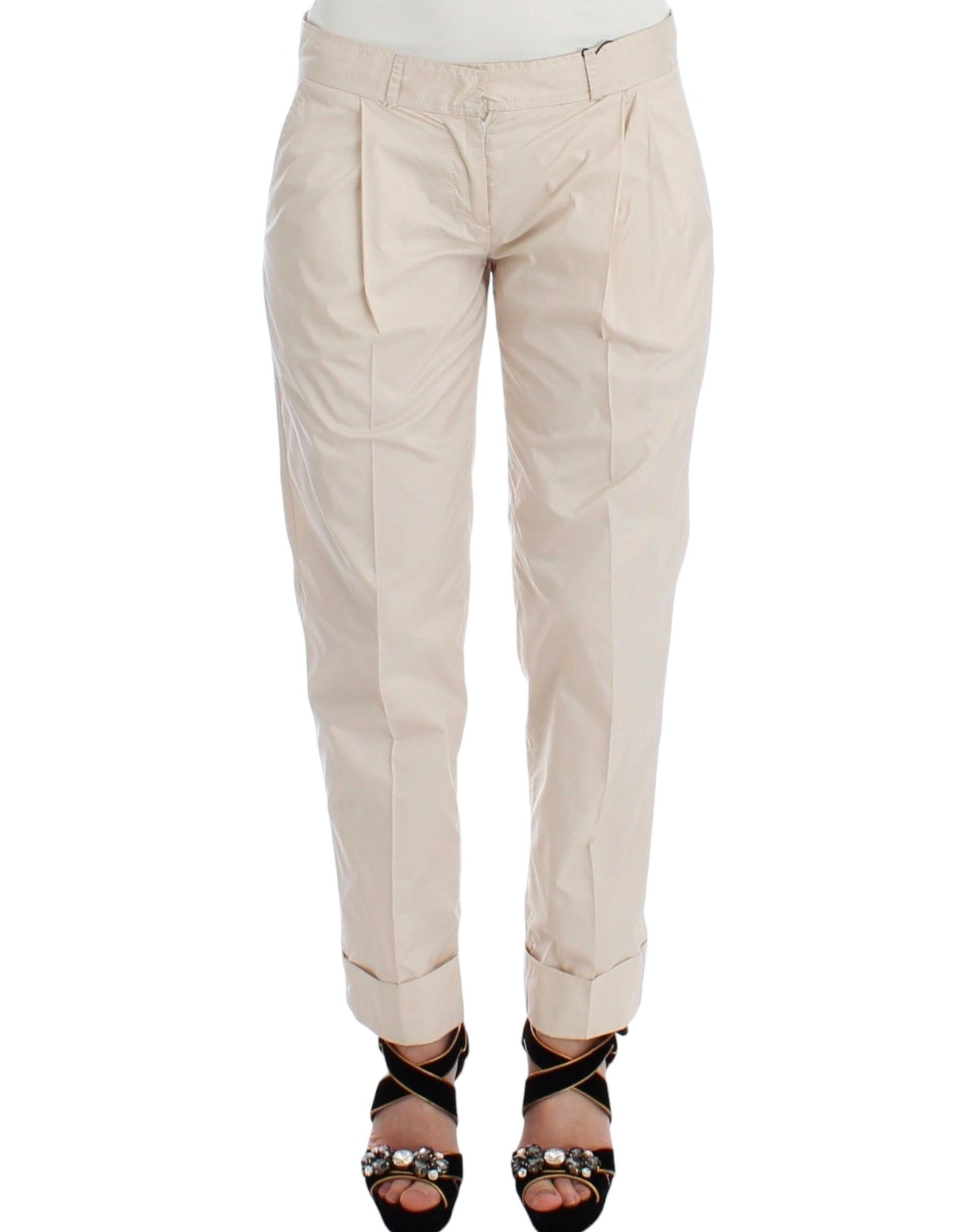 Tan cargo pants with pockets on sides