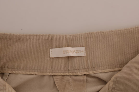 Tan canvas belt with metal buckle