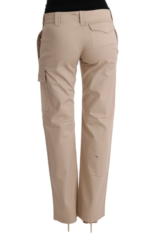 Tan cargo pants on mannequin