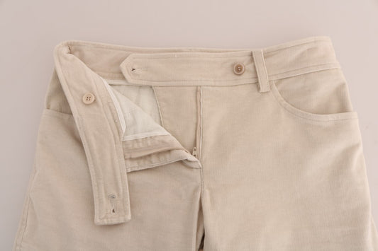 Tan shorts with pockets on a white background