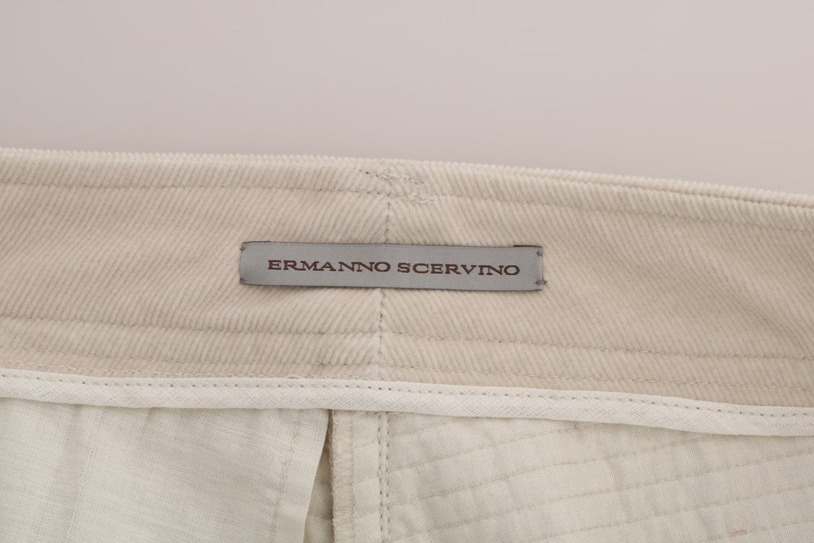 White label on beige fabric