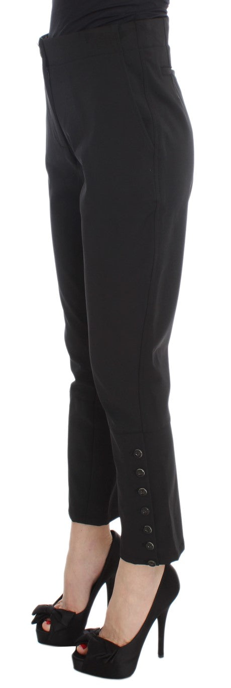 Pair of black high heel shoes