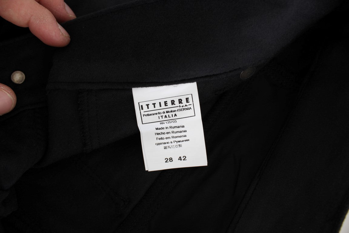 Black shirt with tag on neckline