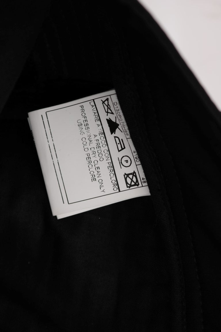 Tag on black fabric