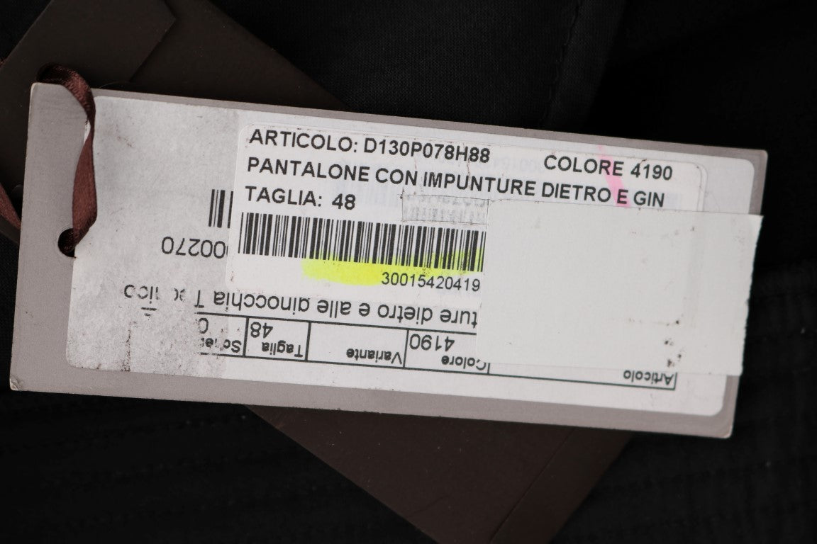 White label on black background with text and barcode