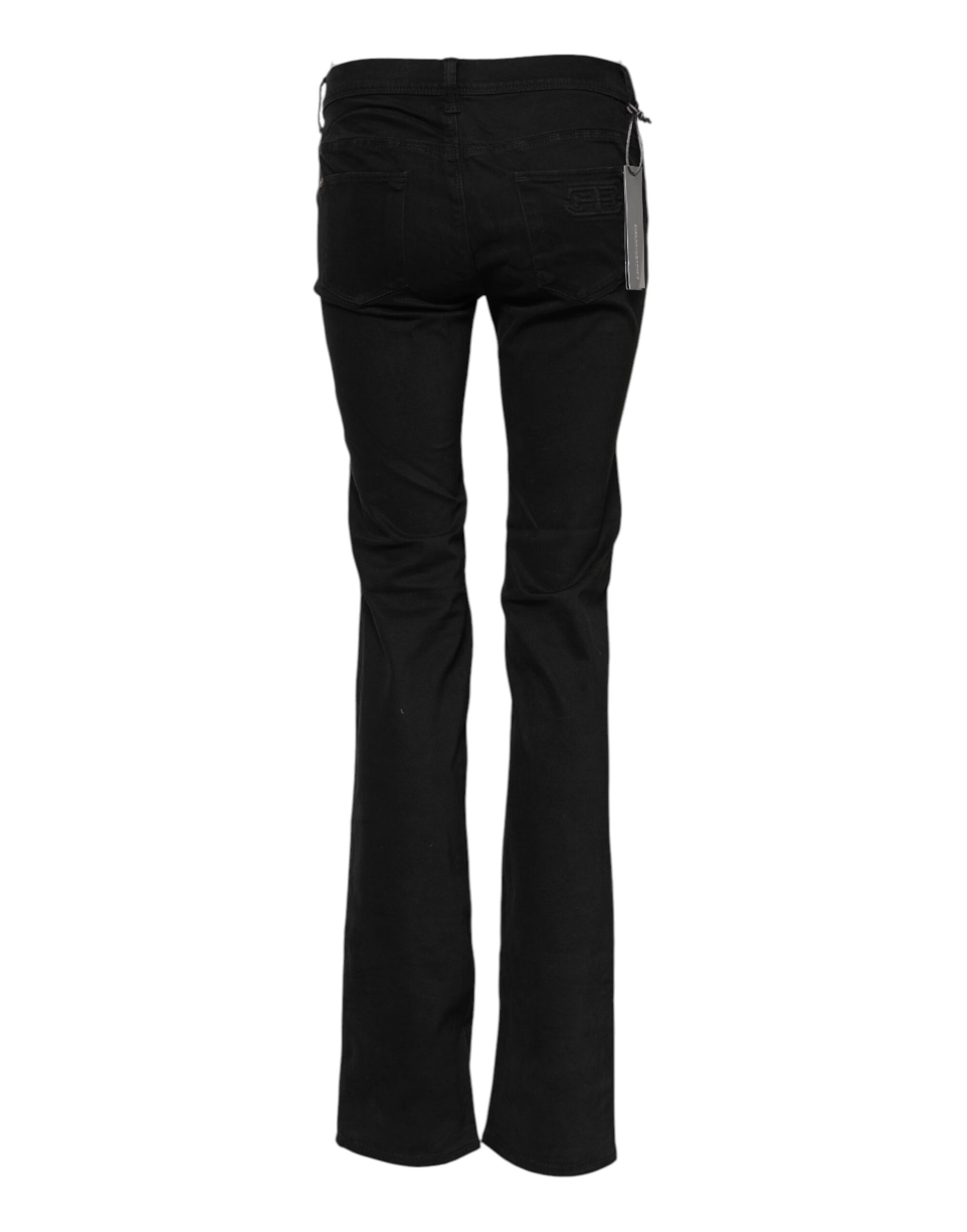 Pair of black flared jeans