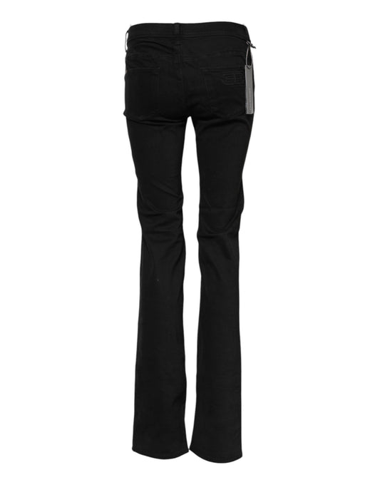 Pair of black flared jeans