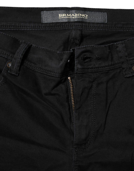 Pair of black jeans with zipper down front