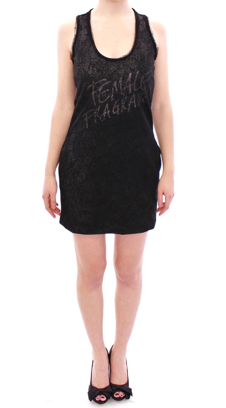 Black dress with lace detailing