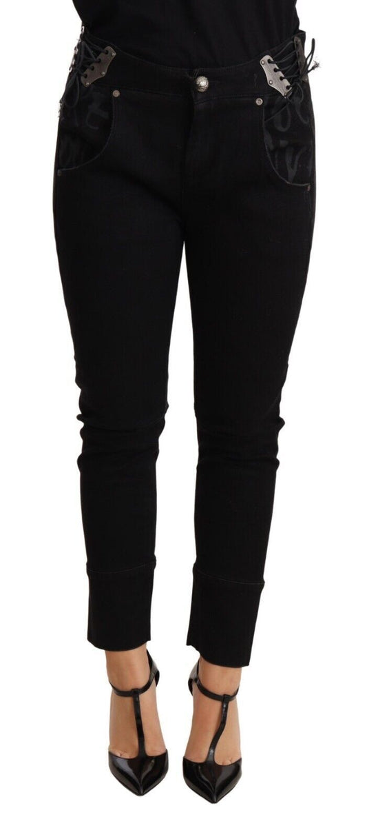Pair of black skinny jeans on a mannequin