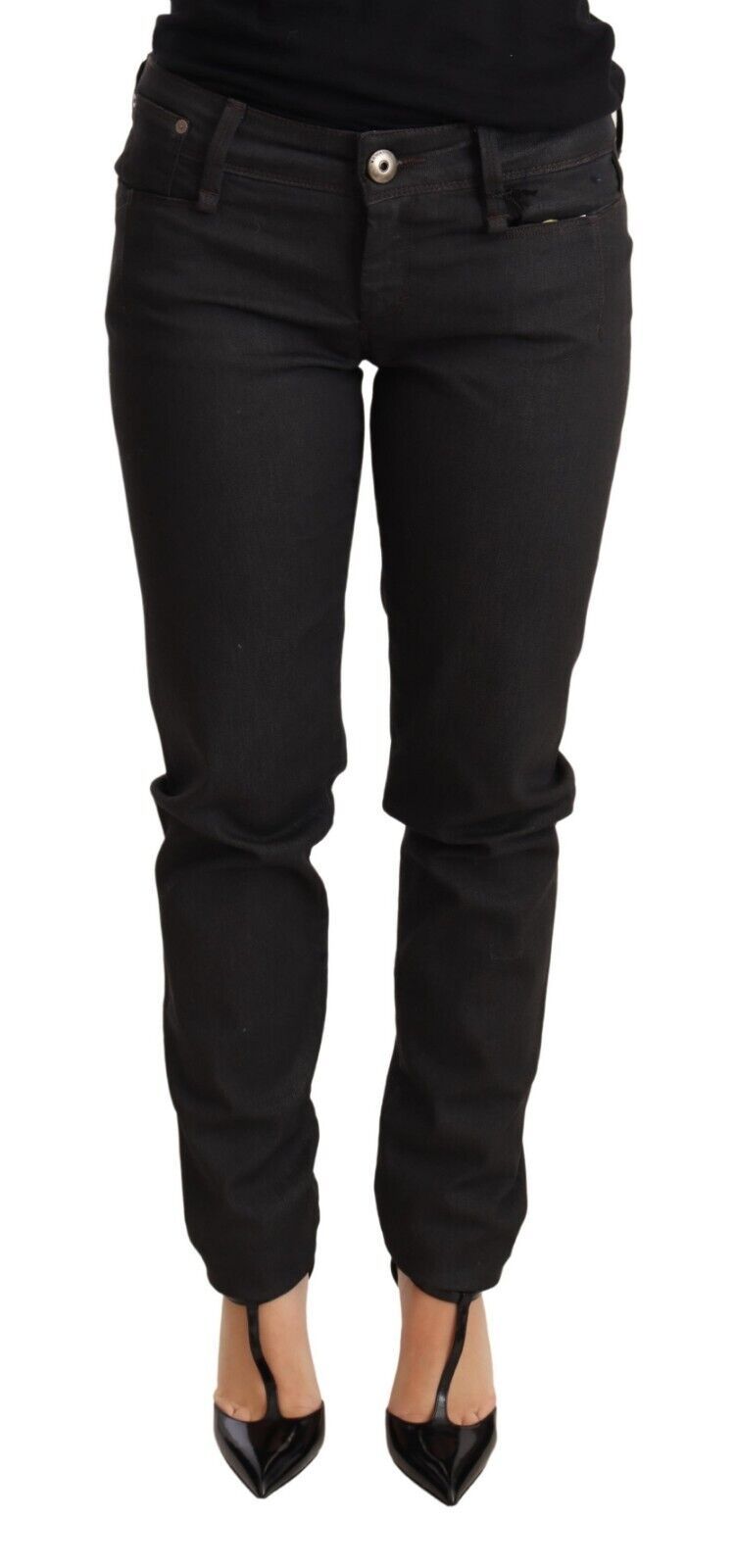 Pair of dark blue jeans on a mannequin