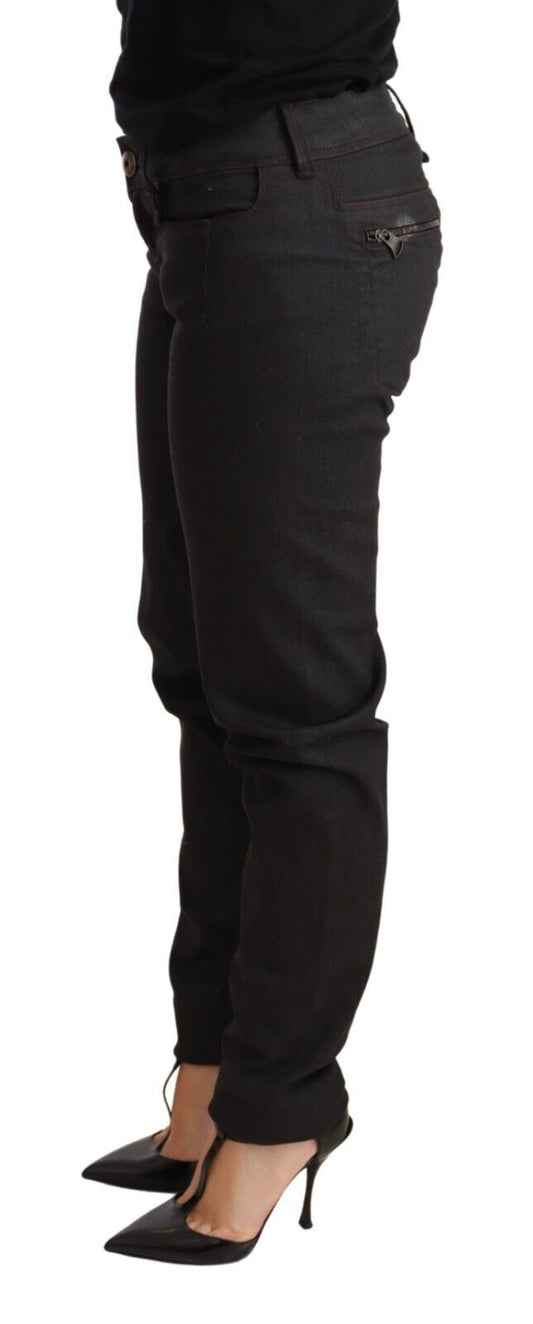 Pair of black pants with a high waist
