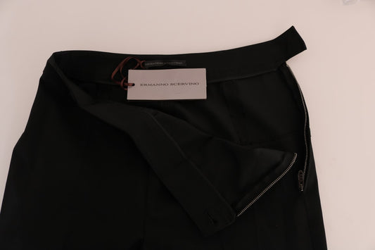 Pair of black pants with a tag on the waistband