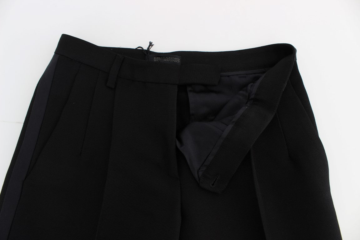 Black tactical pants with adjustable straps
