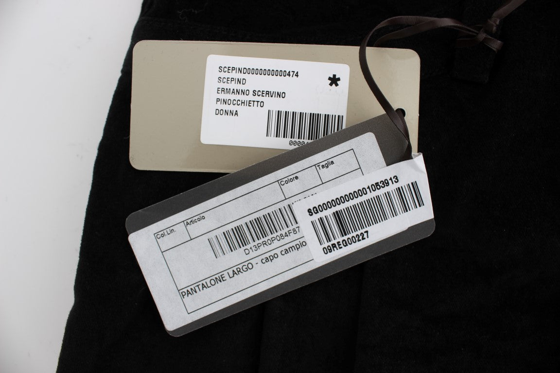 Tag on black fabric