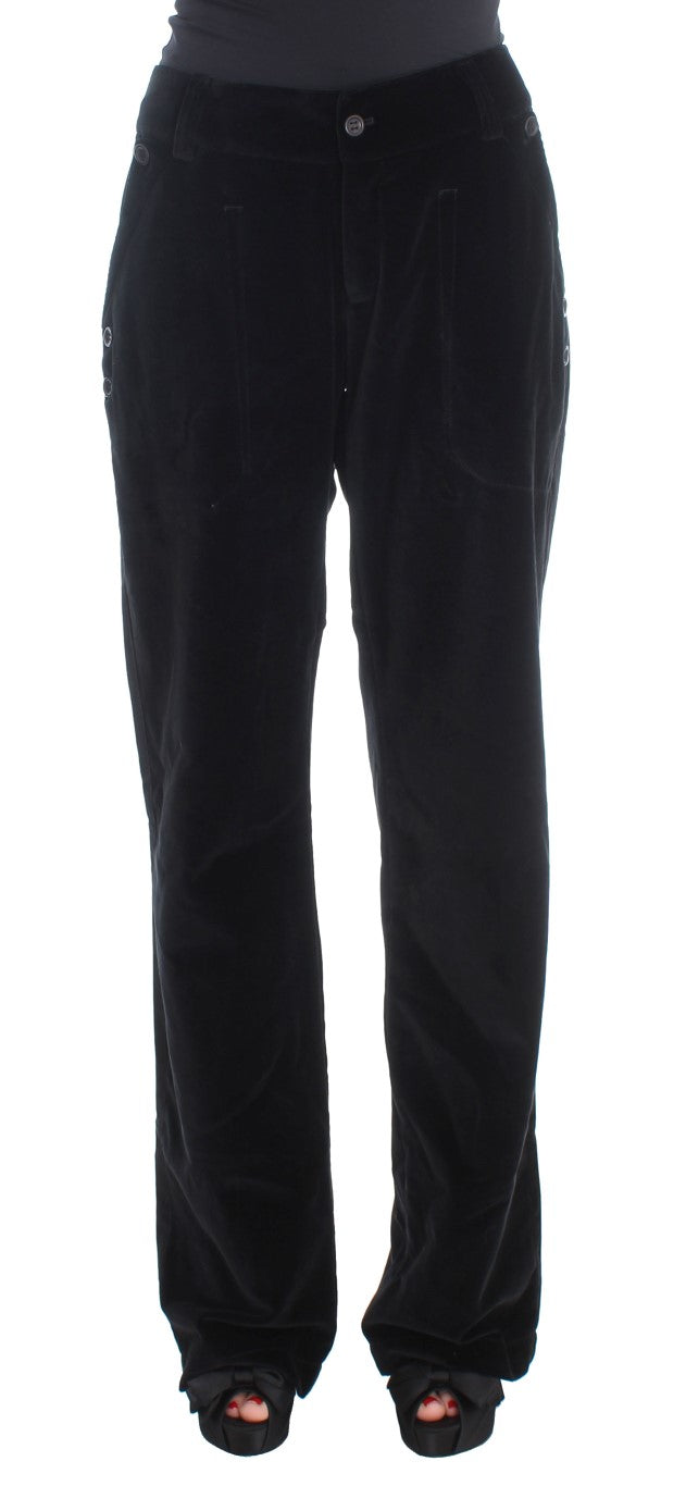 Pair of black velvet pants