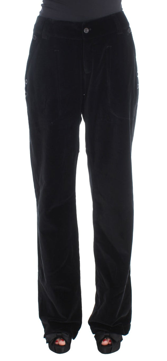 Pair of black velvet pants