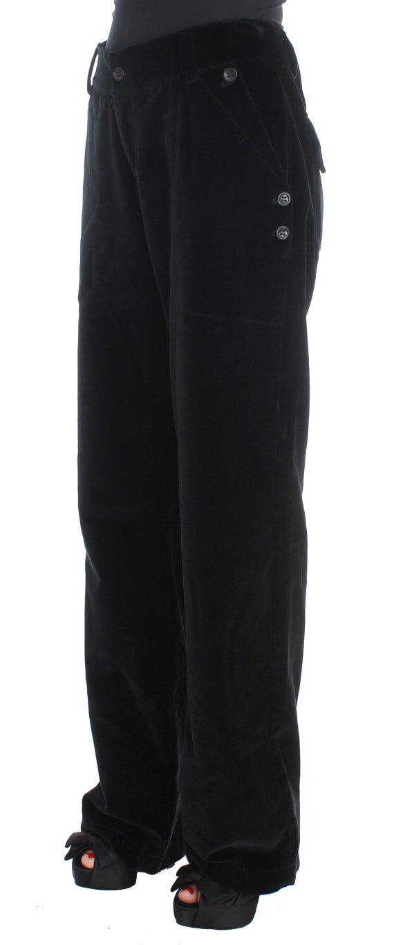 Pair of black pants with pockets on both sides