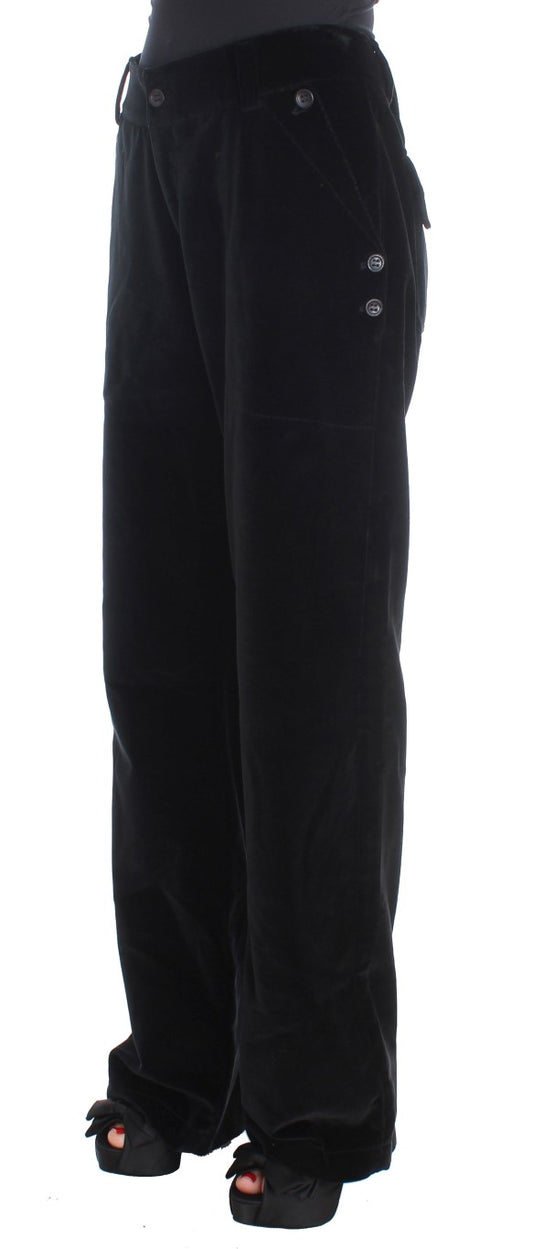 Pair of black pants with pockets on both sides