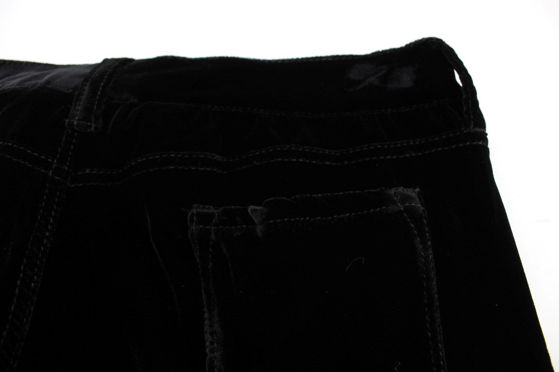 Stack of black jeans