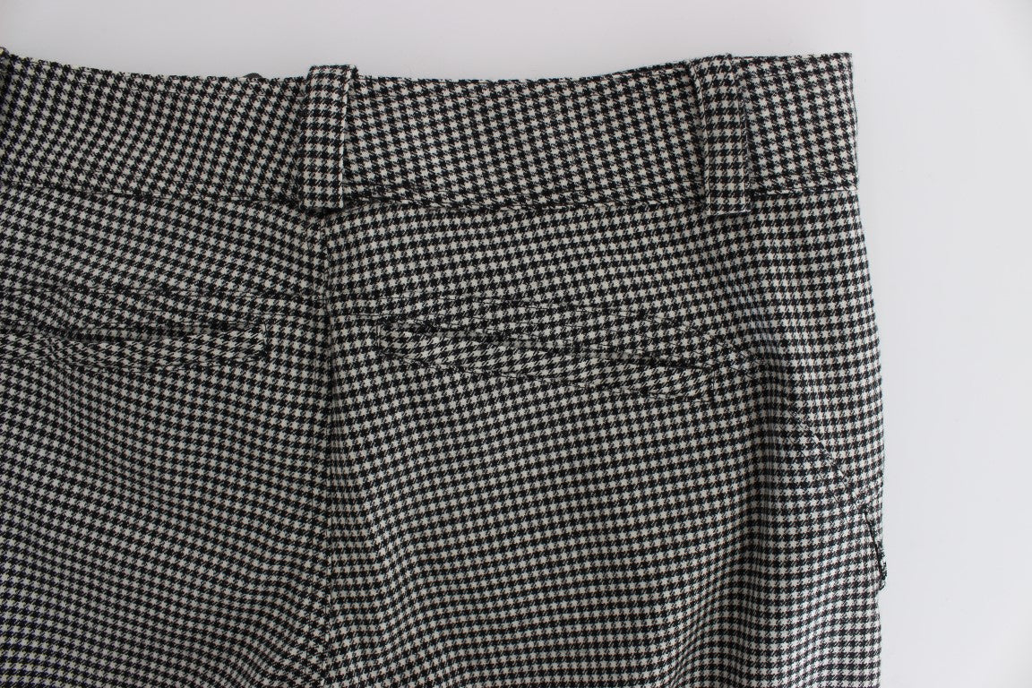 Black and white checkered fabric