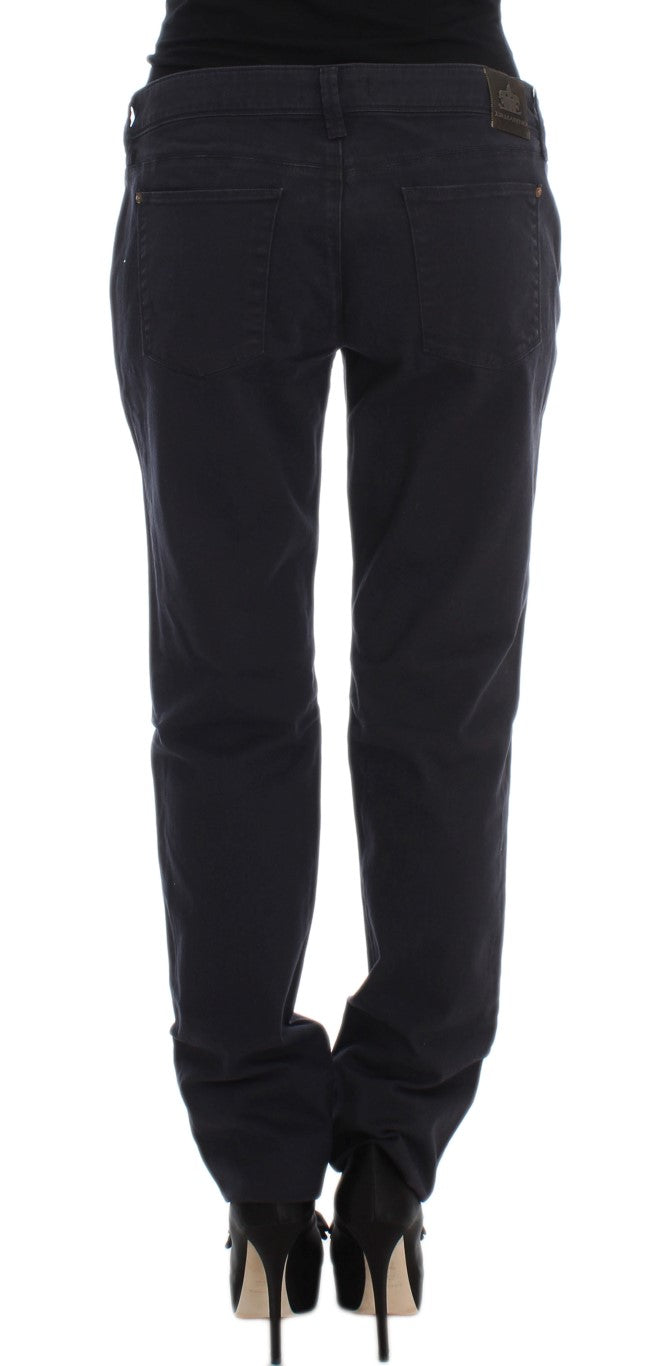 Pair of dark blue jeans on a mannequin