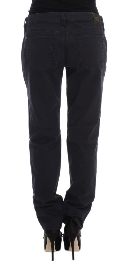 Pair of dark blue jeans on a mannequin