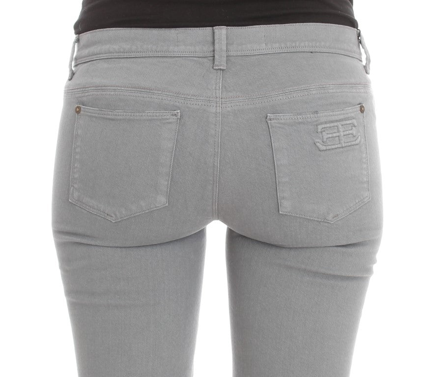 Pair of light blue denim jeans