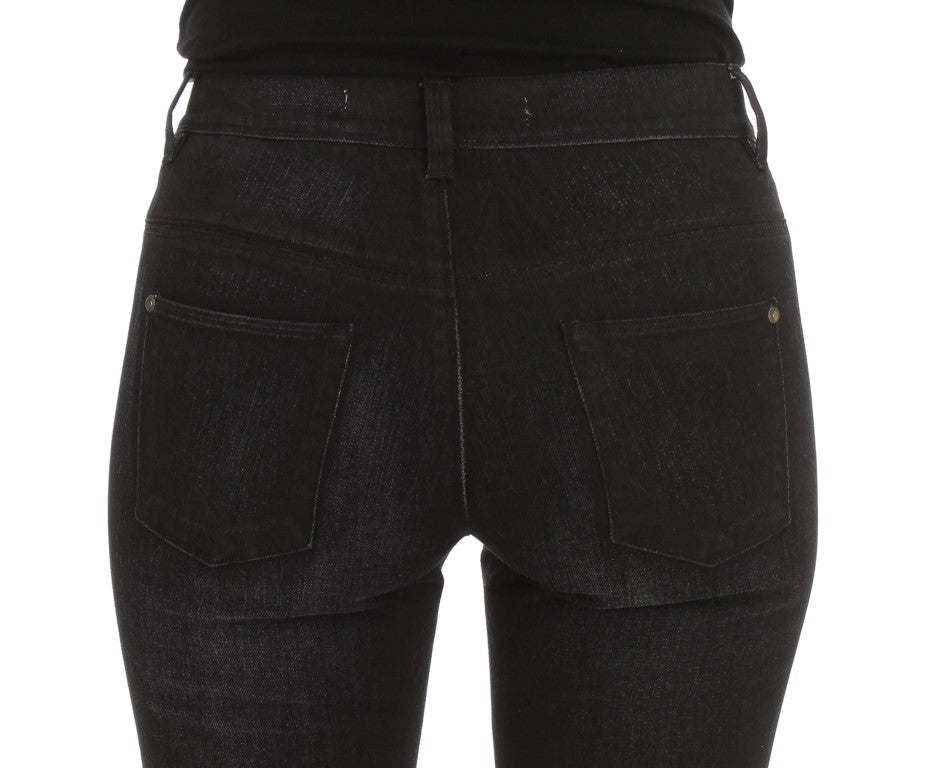 Pair of black denim jeans