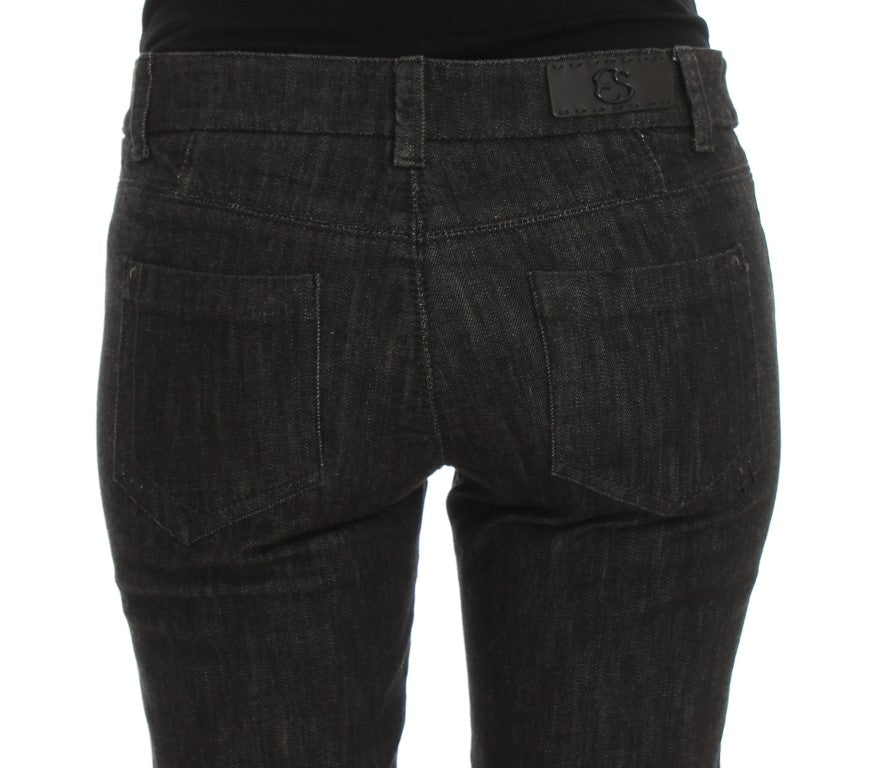 Pair of dark blue denim jeans