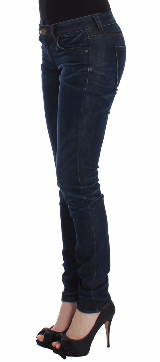 Woman wearing high heels and tight jeans