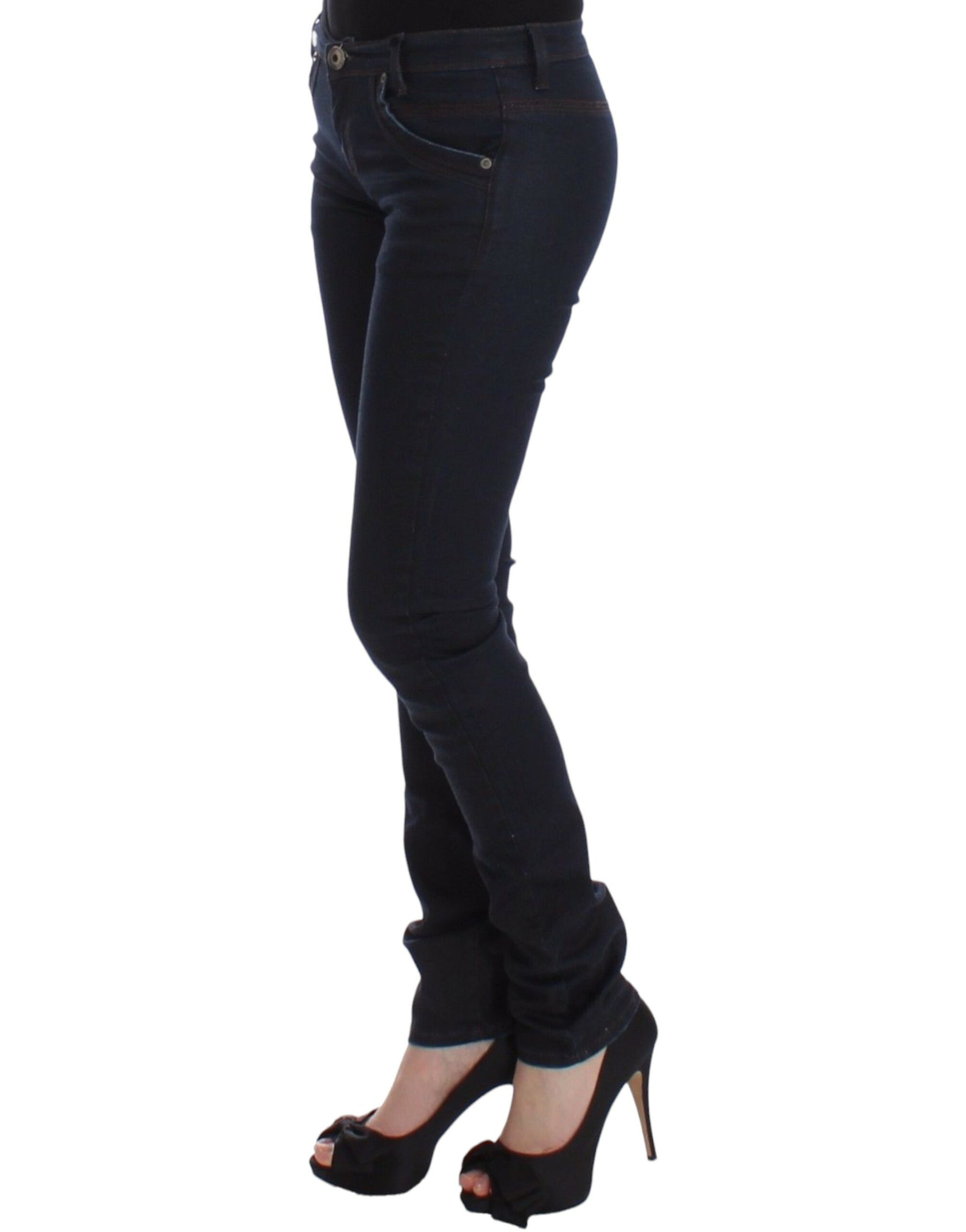 Woman wearing black pants and high heels
