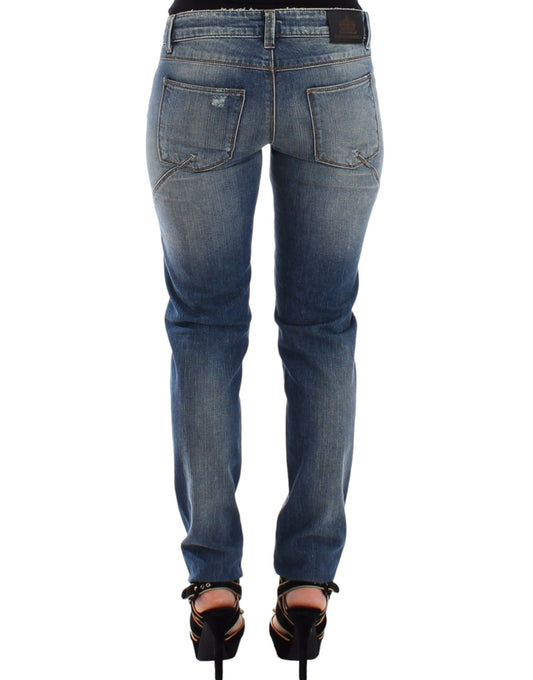 Pair of blue jeans on a mannequin