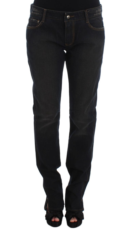 Pair of dark blue jeans on a mannequin