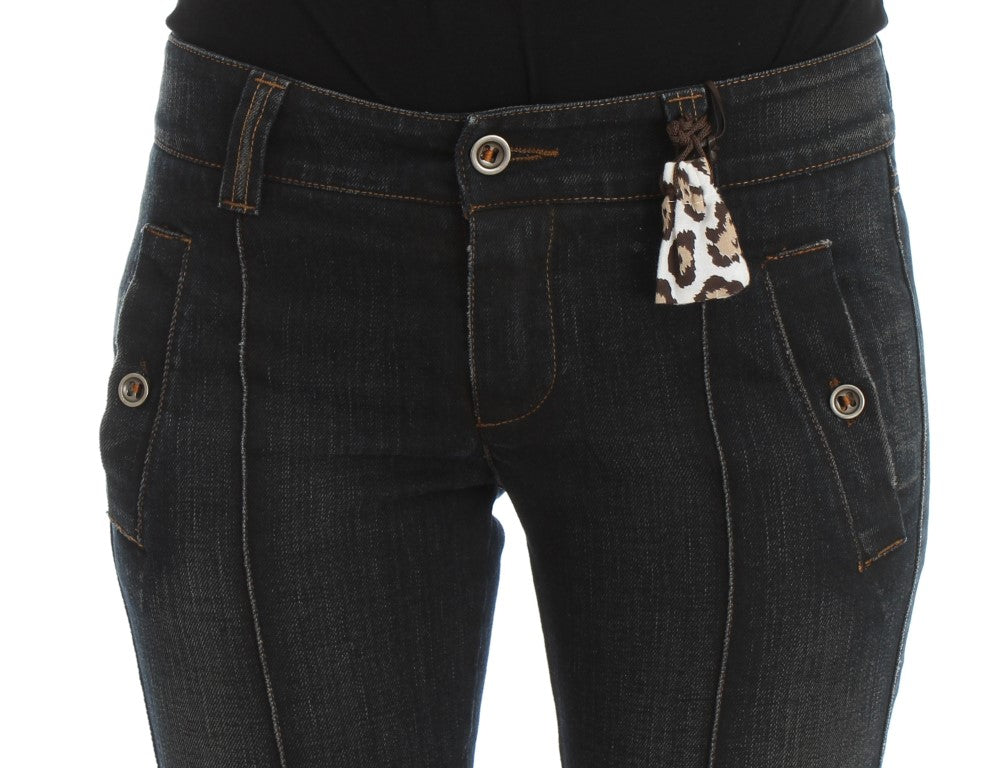 Pair of women's jeans with zippered pockets on front