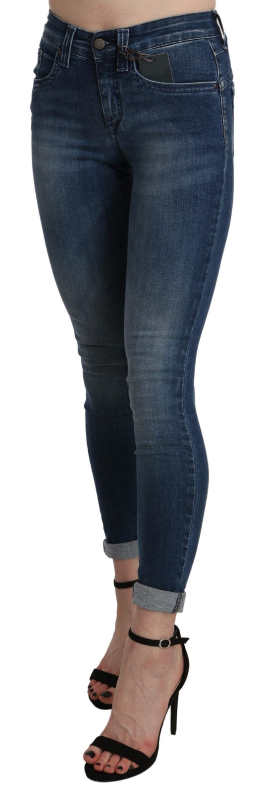 Woman wearing blue jeans
