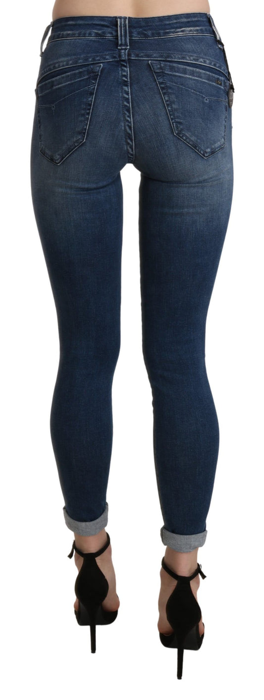 Pair of blue jeans on a mannequin