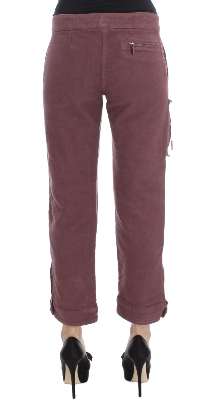 Pair of purple pants on a mannequin
