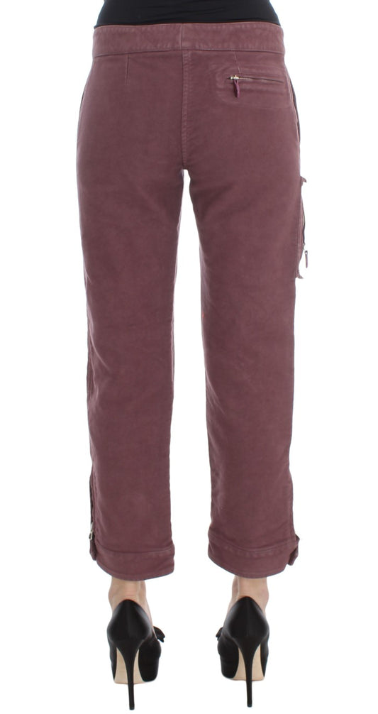 Pair of purple pants on a mannequin