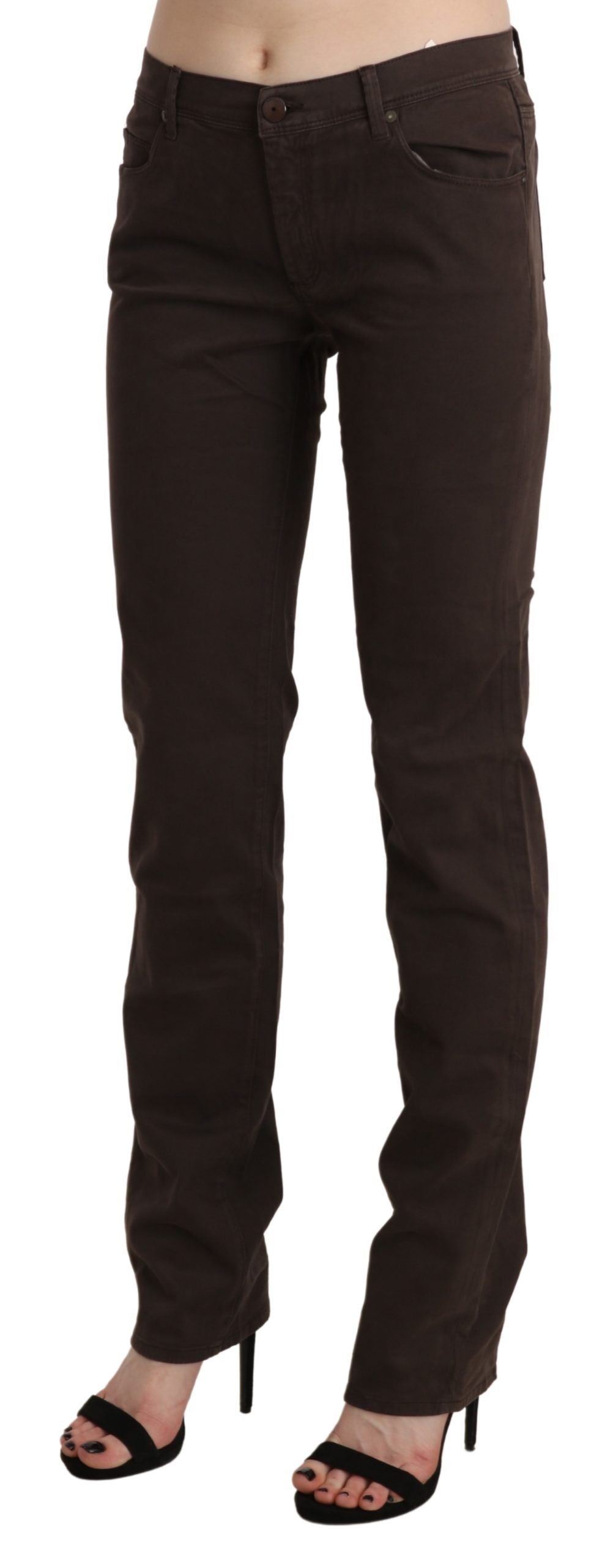 Pair of dark wash jeans on a mannequin