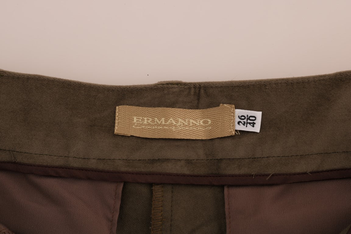 Brown belt with gold label